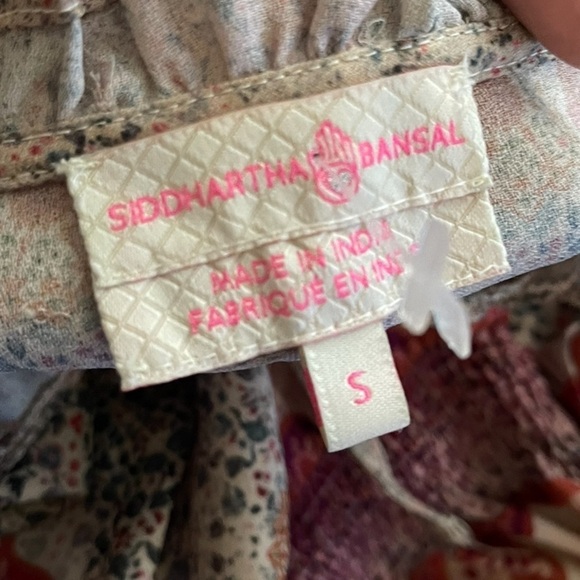 SIDDHARTHA BANSAL Anthropologie Dakota Long Sleeve Peasant Mini Dress Small - Picture 8 of 8